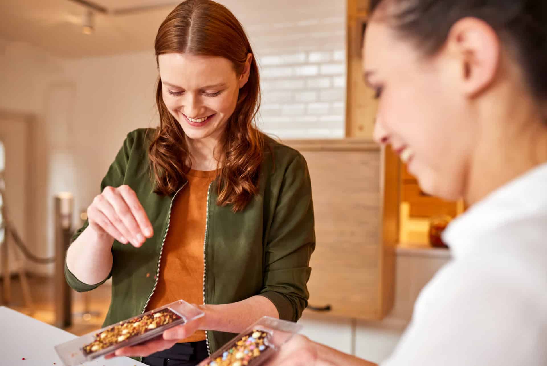 confection de plaquette de chocolat