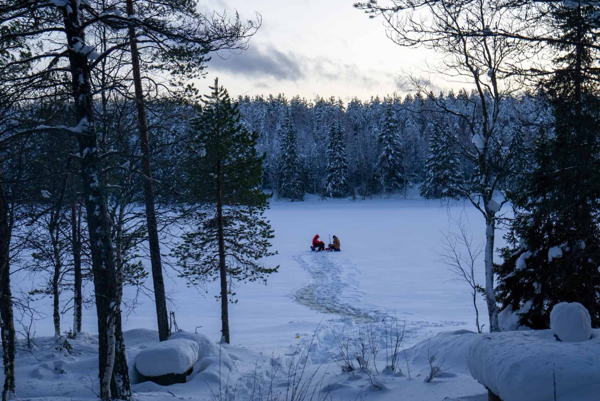 peche sur glace laponie
