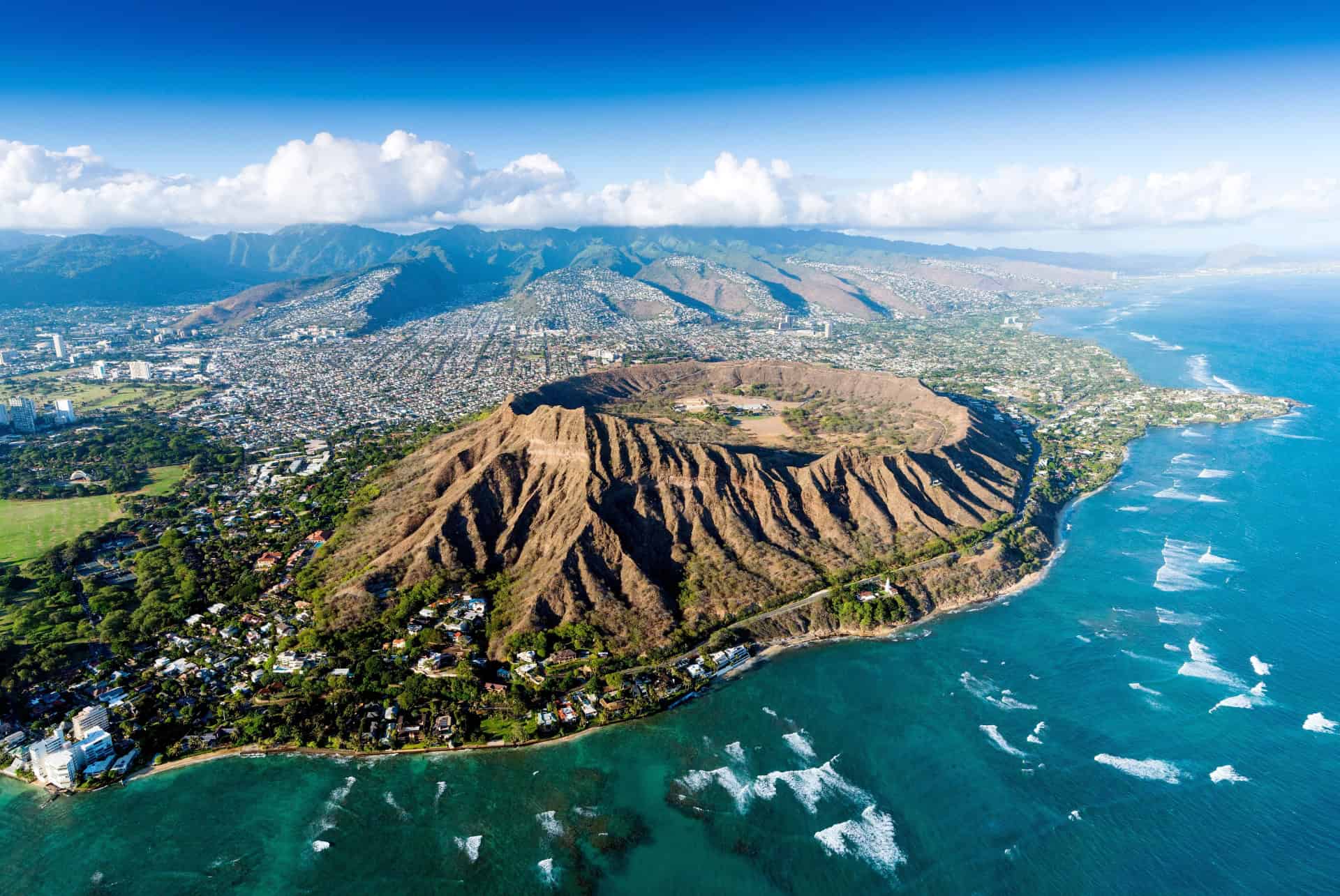 que faire a oahu vue aerienne ile