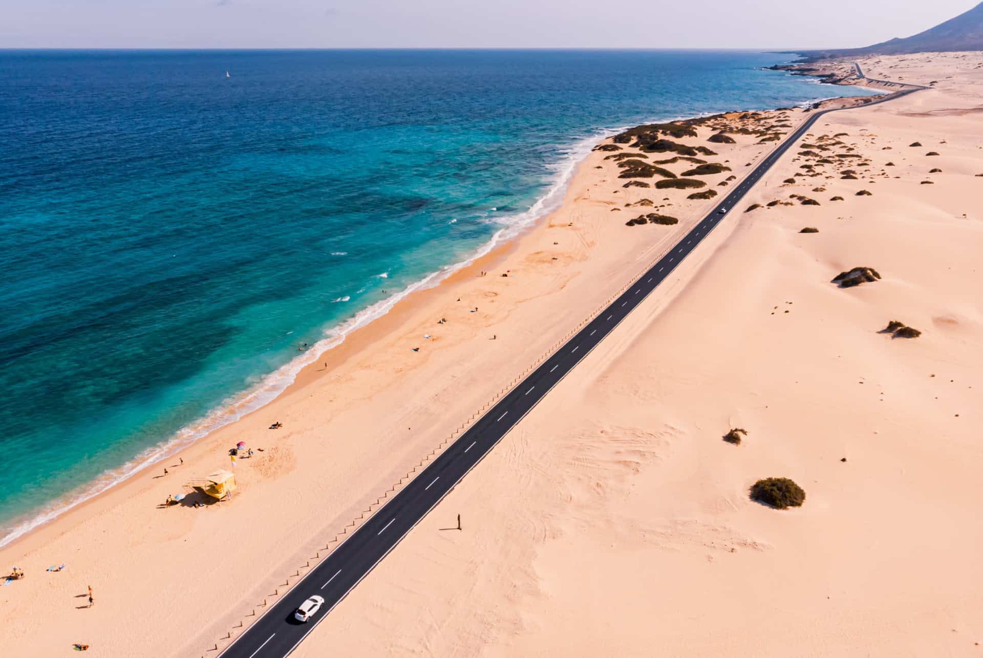 route panoramique dans un parc naturel de fuerteventura